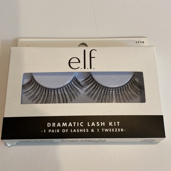 e.l.f. Dramatic Lash Kit Eyelashes & Tweezers & Black Eyeliner Pen New - Picture 2 of 10